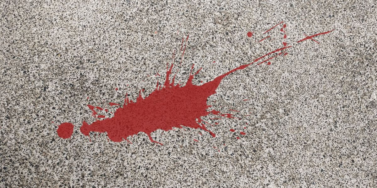 how to remove blood from concrete